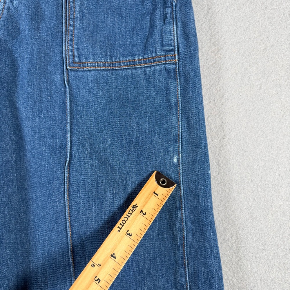 Pilcro and the Letterpress Anthropologie Wide Leg Seam Detail Jeans Blue 28 - Picture 8 of 16
